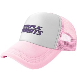 University of Bridgeport Logo Trucker Hats for Both Men and Women - Mesh Baseball Snapback Hats Pink $9.67 Baseball Caps