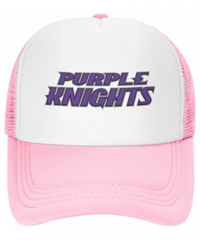 University of Bridgeport Logo Trucker Hats for Both Men and Women - Mesh Baseball Snapback Hats Pink $9.67 Baseball Caps