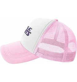 University of Bridgeport Logo Trucker Hats for Both Men and Women - Mesh Baseball Snapback Hats Pink $9.67 Baseball Caps