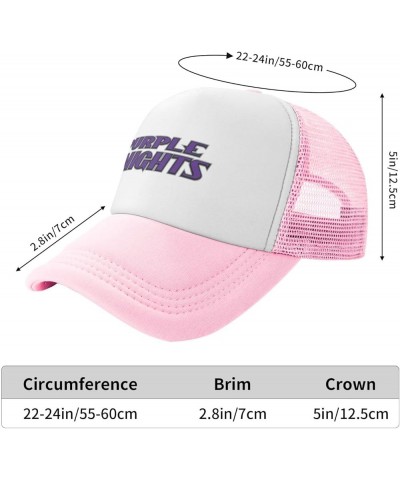 University of Bridgeport Logo Trucker Hats for Both Men and Women - Mesh Baseball Snapback Hats Pink $9.67 Baseball Caps