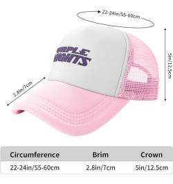 University of Bridgeport Logo Trucker Hats for Both Men and Women - Mesh Baseball Snapback Hats Pink $9.67 Baseball Caps