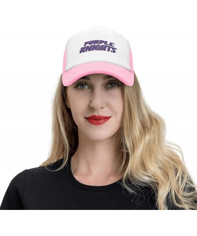 University of Bridgeport Logo Trucker Hats for Both Men and Women - Mesh Baseball Snapback Hats Pink $9.67 Baseball Caps