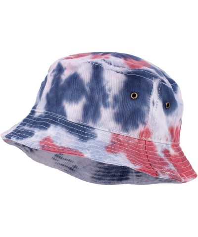 KBETHOS® 100% Cotton Washed Bucket Hat Tiedye Red Navy $11.19 Bucket Hats