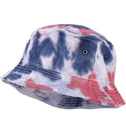 KBETHOS® 100% Cotton Washed Bucket Hat Tiedye Red Navy $11.19 Bucket Hats