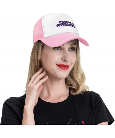 University of Bridgeport Logo Trucker Hats for Both Men and Women - Mesh Baseball Snapback Hats Pink $9.67 Baseball Caps