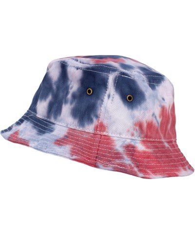 KBETHOS® 100% Cotton Washed Bucket Hat Tiedye Red Navy $11.19 Bucket Hats