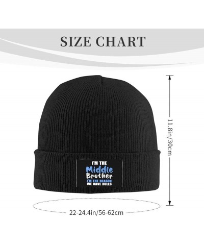 I'm The Middle Brother I'm The Reason we Have Rules Winter Beanie Hats for Men Women,Warm Knitted Cuffed Skull Cap Black $9.7...