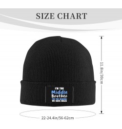 I'm The Middle Brother I'm The Reason we Have Rules Winter Beanie Hats for Men Women,Warm Knitted Cuffed Skull Cap Black $9.7...