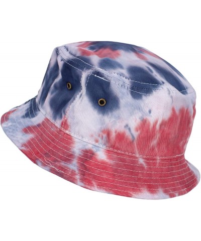 KBETHOS® 100% Cotton Washed Bucket Hat Tiedye Red Navy $11.19 Bucket Hats