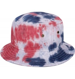 KBETHOS® 100% Cotton Washed Bucket Hat Tiedye Red Navy $11.19 Bucket Hats