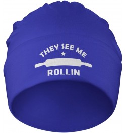 Funny Baking Baker Gifts Blue Beanie Hats Men Women Unisex Cuffed Plain Skull Knit Hat Cap $10.18 Skullies & Beanies