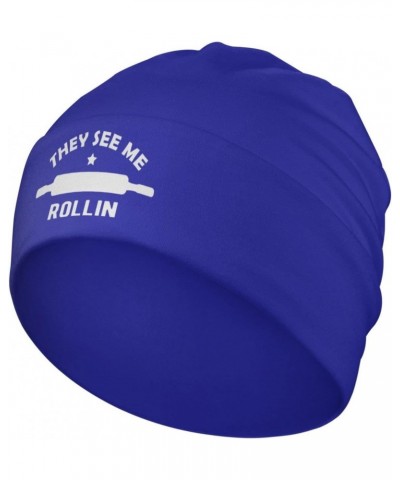 Funny Baking Baker Gifts Blue Beanie Hats Men Women Unisex Cuffed Plain Skull Knit Hat Cap $10.18 Skullies & Beanies