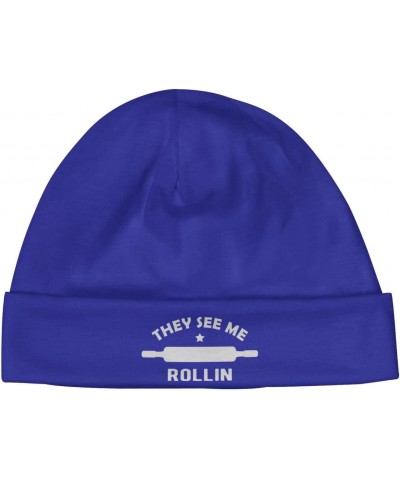 Funny Baking Baker Gifts Blue Beanie Hats Men Women Unisex Cuffed Plain Skull Knit Hat Cap $10.18 Skullies & Beanies