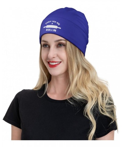 Funny Baking Baker Gifts Blue Beanie Hats Men Women Unisex Cuffed Plain Skull Knit Hat Cap $10.18 Skullies & Beanies