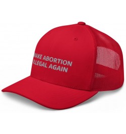 Make Abortion Illegal Again Hat (Embroidered Trucker Cap) Red $18.82 Baseball Caps