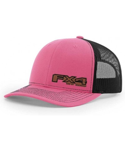 Ford F150 FX4 Pickup Truck Logo Laser Engraved Leather Patch Richardson 112 Snapback Trucker Hat Cap Hot Pink-black $16.33 Ba...