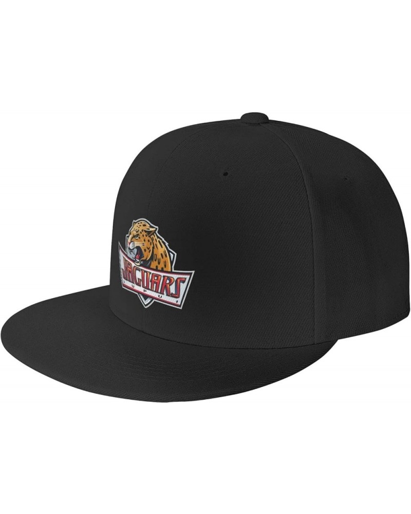 IUPUI Jaguars Hats for Men Flat Bill Fitted Caps Hiphop Rap Adjustable Baseball Trucker Dad Hat Black $8.94 Baseball Caps