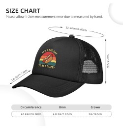 It's A Bad Day to Be A Glizzy Hat Hot Dogs Lover Mesh Hat for Men Women Trucker Hat Snapback Baseball Cap Black Black $10.33 ...