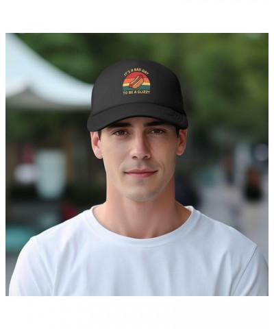 It's A Bad Day to Be A Glizzy Hat Hot Dogs Lover Mesh Hat for Men Women Trucker Hat Snapback Baseball Cap Black Black $10.33 ...