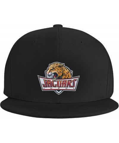 IUPUI Jaguars Hats for Men Flat Bill Fitted Caps Hiphop Rap Adjustable Baseball Trucker Dad Hat Black $8.94 Baseball Caps