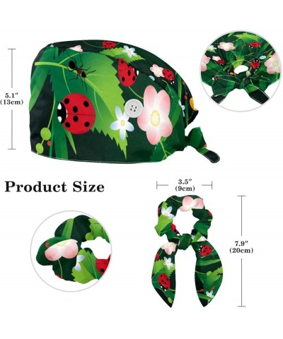 Blueberry Fruit Pattern Surgical Cap with Buttons/Bow Hair Scrunchy for Long Hair Multicoloured 10 $8.09 Baseball Caps