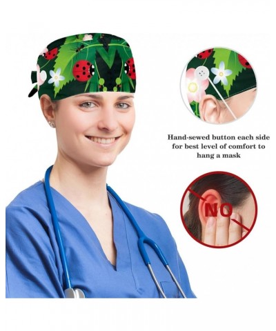 Blueberry Fruit Pattern Surgical Cap with Buttons/Bow Hair Scrunchy for Long Hair Multicoloured 10 $8.09 Baseball Caps