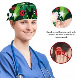 Blueberry Fruit Pattern Surgical Cap with Buttons/Bow Hair Scrunchy for Long Hair Multicoloured 10 $8.09 Baseball Caps