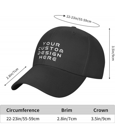 Custom Hats for Men Design Your Own Personalized Text Photo Logo Baseball Hats Black $8.05 Baseball Caps