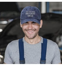 Custom Soft Washed Baseball Cap 1 Lucky Uncle Blessed Family Uncle Cotton Red Personalized Text Here $17.35 Baseball Caps