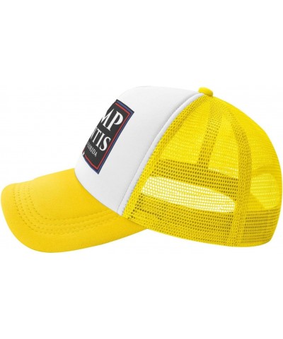 Trump Desantis 2024 Make America Florida Gifts Trucker Hat Men Mesh Baseball Cap Women Sun Hat Dad Cap Yellow $10.42 Baseball...