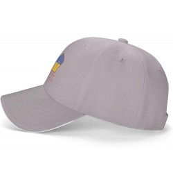 Proud to Be Ukrainian American Ukraine USA Flag Baseball Cap Gray $10.91 Baseball Caps