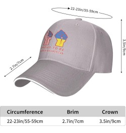 Proud to Be Ukrainian American Ukraine USA Flag Baseball Cap Gray $10.91 Baseball Caps