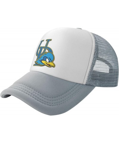 University of Delaware Logo Trucker Hats for Both Men and Women - Mesh Baseball Snapback Hats Gray $13.05 Baseball Caps