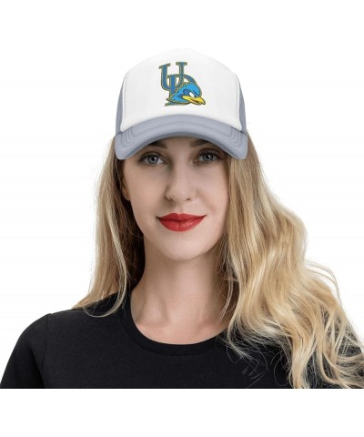 University of Delaware Logo Trucker Hats for Both Men and Women - Mesh Baseball Snapback Hats Gray $13.05 Baseball Caps