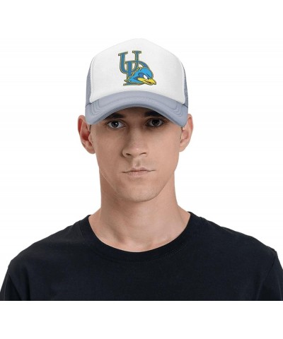 University of Delaware Logo Trucker Hats for Both Men and Women - Mesh Baseball Snapback Hats Gray $13.05 Baseball Caps