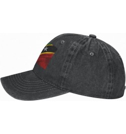 Saint Kitts and Nevis America Flag Baseball Cap for Men Women Fashionable Adjustable Denim Hat $12.31 Baseball Caps