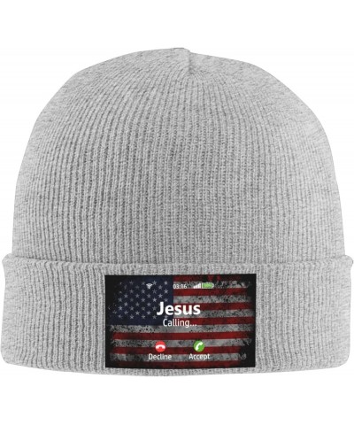 Jesus is Calling Christian Cozy Knitted Hat for Winter - Warm Comfort Black Gray $12.21 Skullies & Beanies