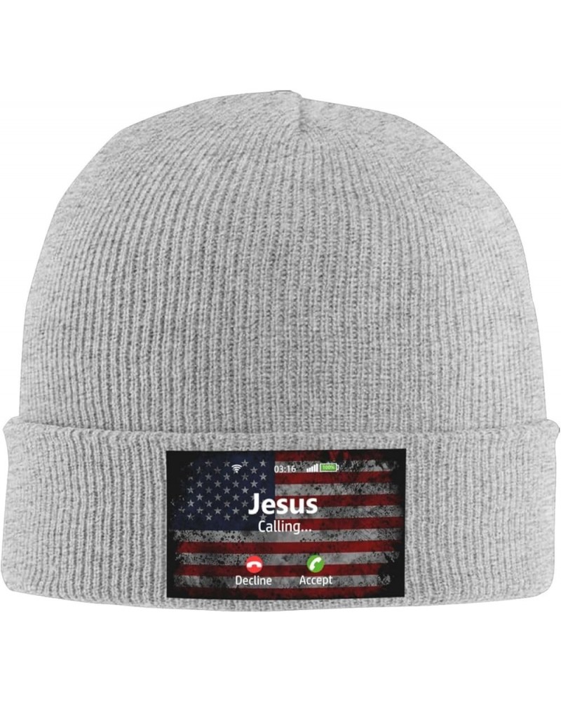 Jesus is Calling Christian Cozy Knitted Hat for Winter - Warm Comfort Black Gray $12.21 Skullies & Beanies