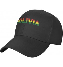 Bolivia Flag Bolivian Text Word Art Classic Duckbill Caps for Stylish Sun Protection Black $15.92 Baseball Caps