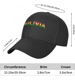 Bolivia Flag Bolivian Text Word Art Classic Duckbill Caps for Stylish Sun Protection Black $15.92 Baseball Caps