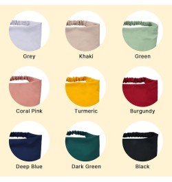 9 Pieces Non Slip Silky Chiffon Elastic Triangle Headscarf Scarf Headbands Head Kerchief Hair Bandanas Turban Accessories for...