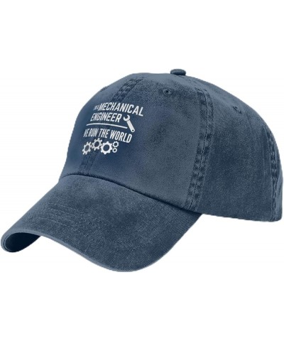 I'm A Mechanical Engineer Hat Washed Cotton Denim Baseball Cap Classic Low Profile Dad Hat Black Navy Blue $10.01 Baseball Caps