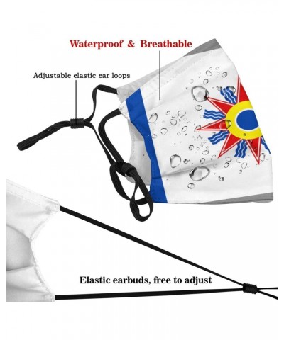 Chaldean People Flag Mask Protect Respiratory System Breathe with Peace of Mind Black $12.34 Balaclavas