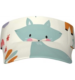 Cute Floral Animal Pattern Sunscreen Visor Cap for Women Men Visor Hat Empty Top Baseball Cap Adult Sun Cap Black $10.90 Visors