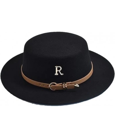 Women's Flat Hat Women's Vintage Bowler Hat Women's Solid Color Elegant Hat Women's Hat Black $27.52 Fedoras