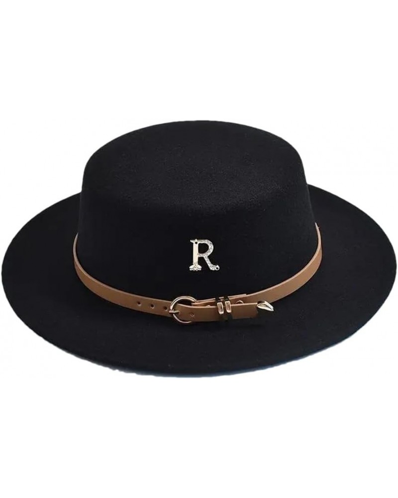 Women's Flat Hat Women's Vintage Bowler Hat Women's Solid Color Elegant Hat Women's Hat Black $27.52 Fedoras