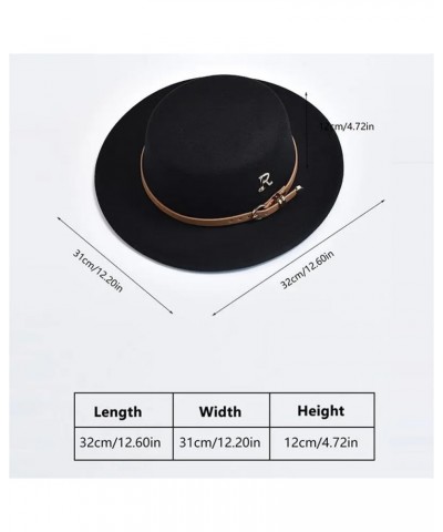 Women's Flat Hat Women's Vintage Bowler Hat Women's Solid Color Elegant Hat Women's Hat Black $27.52 Fedoras