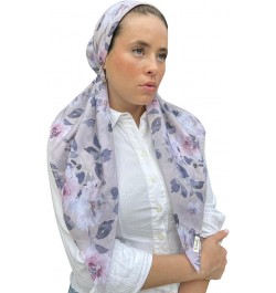 Pretied Head Scarf | Women | Chemo Scarf | Tichel | Alopecia | Head Cover | (with Velvet Grip) Dusty Pink Blossom $15.12 Scarves