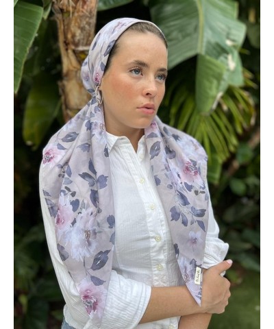 Pretied Head Scarf | Women | Chemo Scarf | Tichel | Alopecia | Head Cover | (with Velvet Grip) Dusty Pink Blossom $15.12 Scarves