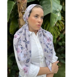 Pretied Head Scarf | Women | Chemo Scarf | Tichel | Alopecia | Head Cover | (with Velvet Grip) Dusty Pink Blossom $15.12 Scarves